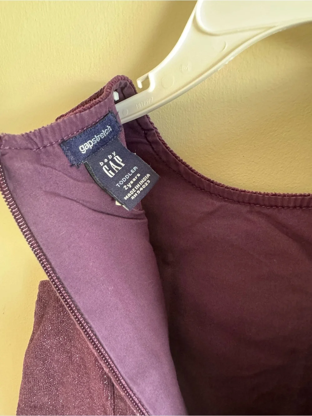 GAP Girls' Purple Corduroy Jumper Dress